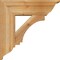 Ekena Millwork Imperial Traditional Rough Sawn Bracket w/ Offset Brace, Western Red Cedar, 8"W x 24"D x 24"H BKT0806X24X24IMP01RWR - alternate 3